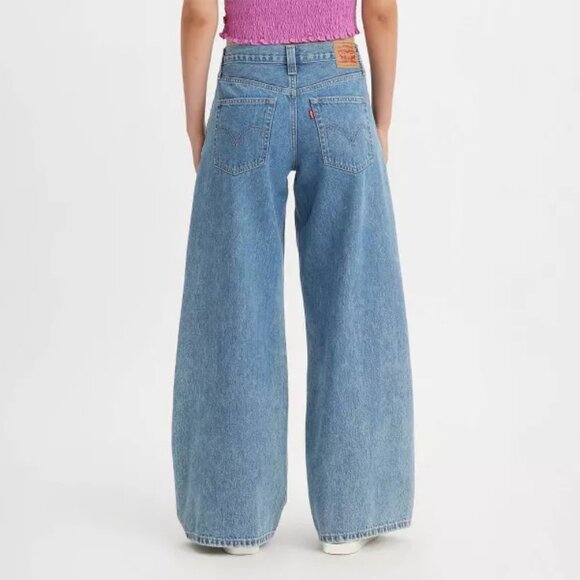 Levi's Women's Mid-Rise '94 Baggy Wide Leg Jeans in 'Take Chances' (Blue) NEW! - Picture 3 of 3
